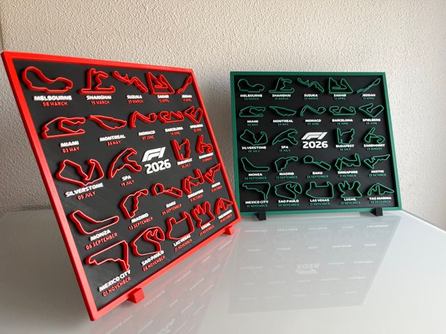 Calendario mundial F1 2026 ENVIO GRATIS