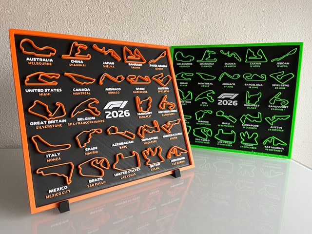 Calendario mundial F1 2026 ENVIO GRATIS