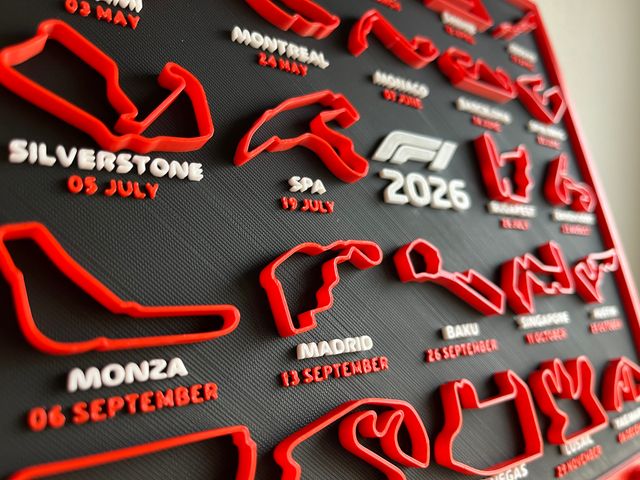 Calendario mundial F1 2026 ENVIO GRATIS