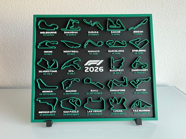 Calendario mundial F1 2026 ENVIO GRATIS