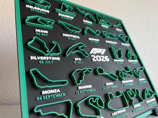 Calendario mundial F1 2026 ENVIO GRATIS