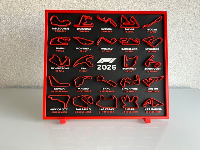 Calendario mundial F1 2026 ENVIO GRATIS