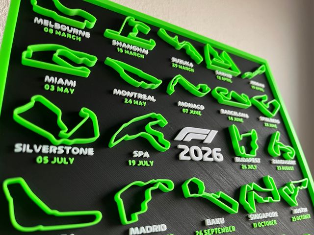 Calendario mundial F1 2026 ENVIO GRATIS