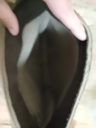 Borsa lana cotta marrone con fiore