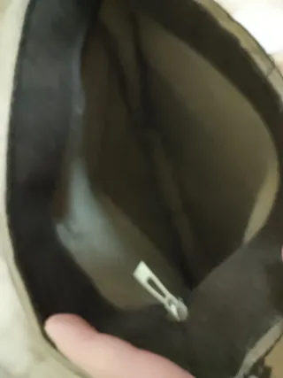 Borsa lana cotta marrone con fiore