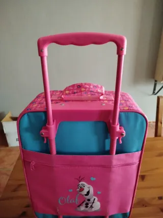 Maleta Viaje Frozen Elsa Azul y Rosa