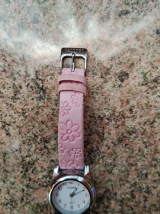Reloj Calipso niña flores rosa