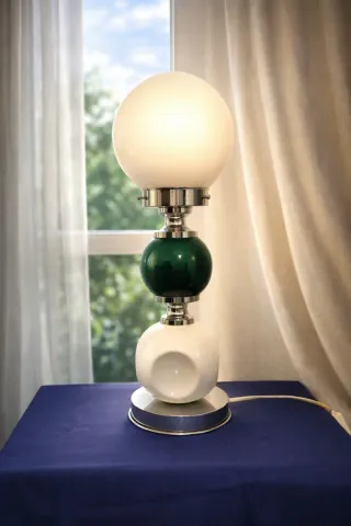 Lampada design ceramica e acciaio