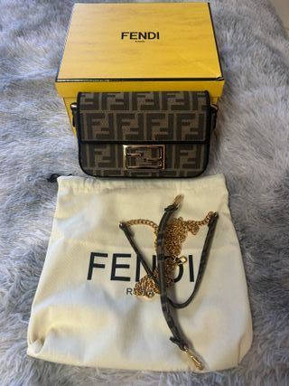 Borsa Fendi FF Mini Baguette