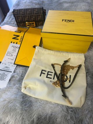 Borsa Fendi FF Mini Baguette