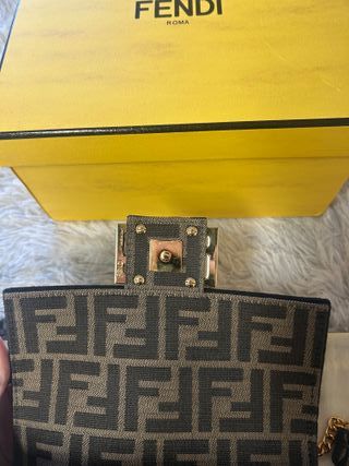 Borsa Fendi FF Mini Baguette