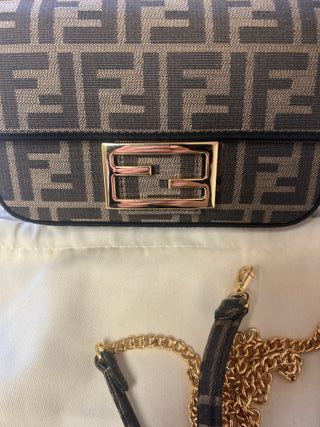 Borsa Fendi FF Mini Baguette
