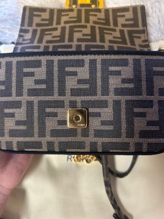 Borsa Fendi FF Mini Baguette