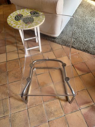 Silla Tobías IKEA Transparente y Plata