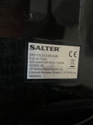 Freidora de aire negra