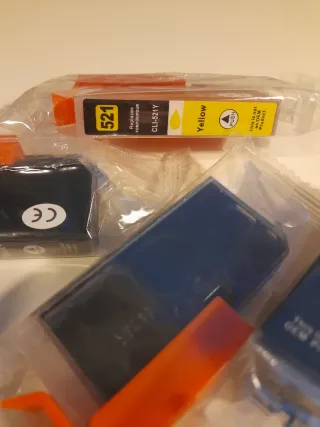 Cartuchos tinta CLI-521 y PGI-520BK para CANON