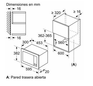 Microondas Balay integrable 17L