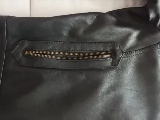 Giubbotto Zara Uomo Vera Pelle Nero