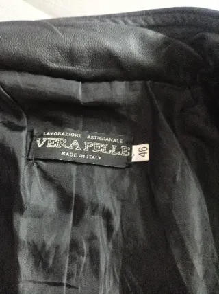 Giubbotto Zara Uomo Vera Pelle Nero