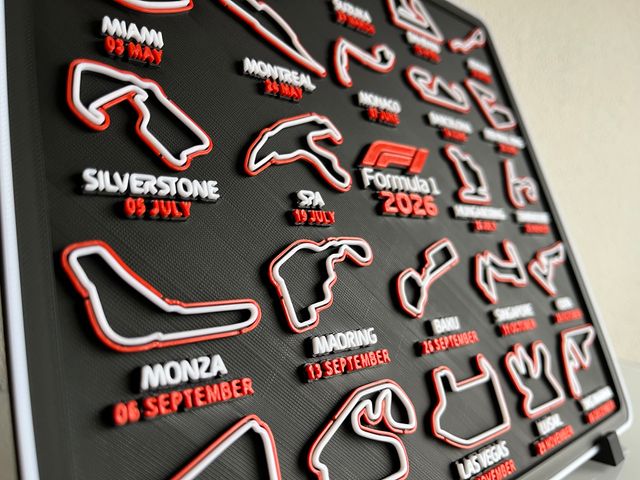 Calendario mundial F1 2026 con SECTORES