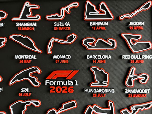 Calendario mundial F1 2026 con SECTORES