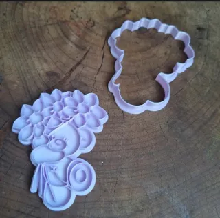 Formina biscotti a forma di orsetto con fiori