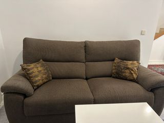 Sofá de 3 plazas marrón