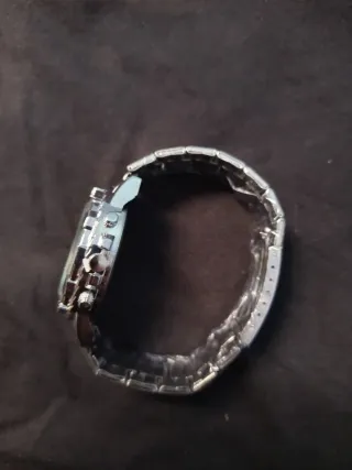 Reloj de Hombre Plateado y Blanco