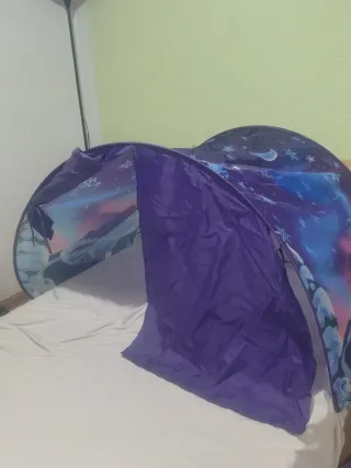 Tienda de campaña túnel para cama infantil