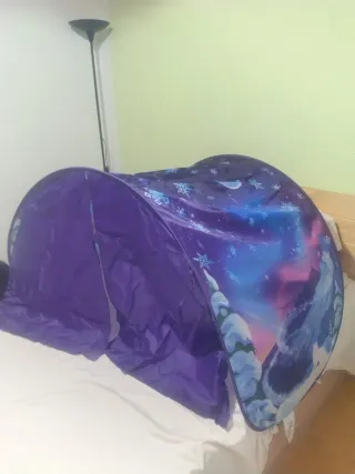 Tienda de campaña túnel para cama infantil