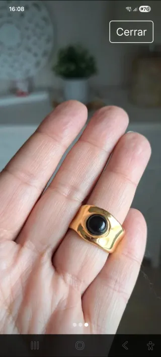Anillo Singularu Negro y Dorado