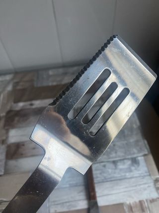 Set Utensili per Barbecue in Legno e Acciaio Inox