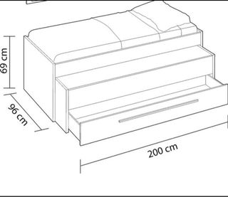Cama nido con almacenamiento