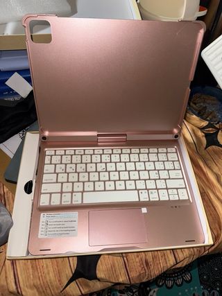 Funda Teclado Bluetooth iPad Oro Rosa