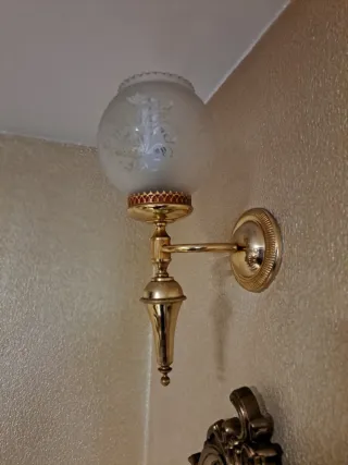 Aplique de pared latón clásico