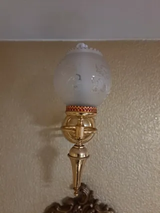 Aplique de pared latón clásico