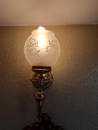 Aplique de pared latón clásico