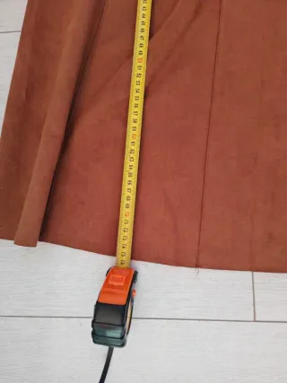 Gonna scamosciata marrone