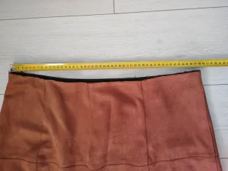 Gonna scamosciata marrone