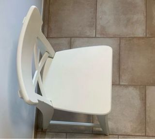 Silla alta trona Ikea madera blanca