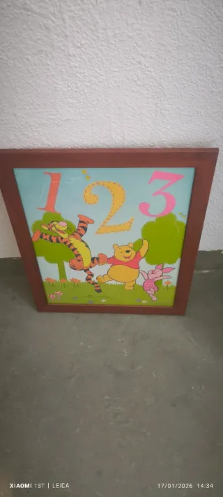 Cuadro infantil Winnie the Pooh números
