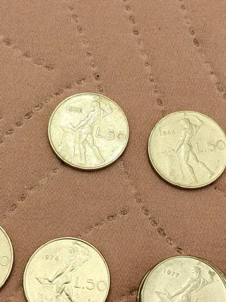 Lotto monete 50 Lire Vulcano