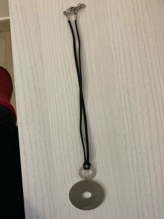 Collar Lotus Mujer Negro y Plateado