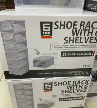 Scarpiera pieghevole in plastica