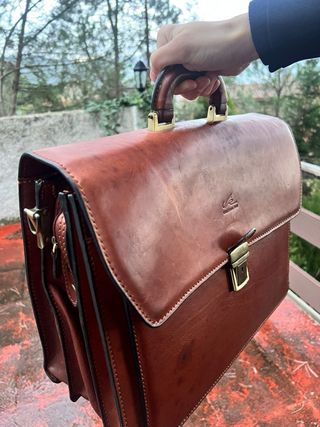 Maletín Piel Cristina Rui Marrón