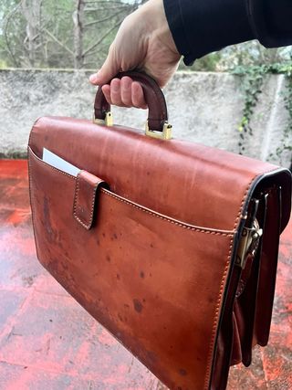Maletín Piel Cristina Rui Marrón