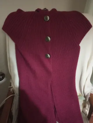 Chaleco largo de lana