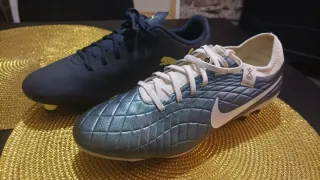 Botines Fútbol Nike y Puma Azul Amarillo/tornasol