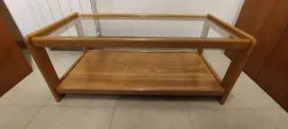 Mesa de centro madera y cristal