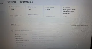 Portatil HP 14” AMD Ryzen 5/8RAM/SSD 512/Windows11